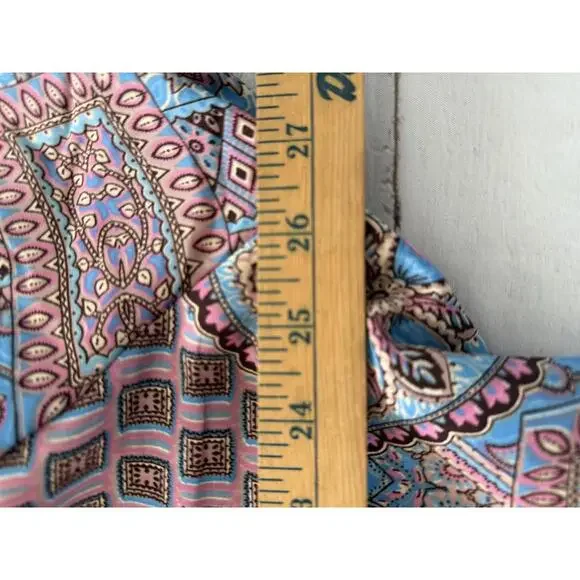 White Waves Women's Printed Kimono Robe with Belt - Picture 6 of 7